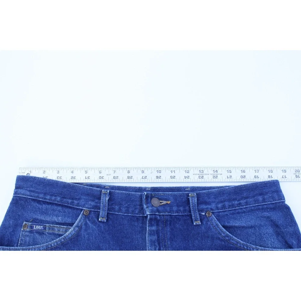 Vintage Lee Jeans Mens‎ 38x30 Dark Blue 100% Cotton Straight Leg Made In USA